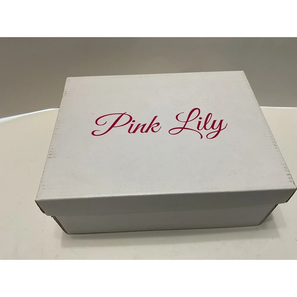 Pink Lily Isley-33 Puffy Heel Black Faux Leather Square Toe Mule Sandals 3